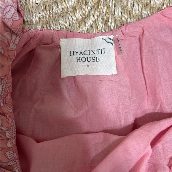 🔥🌻🌺Tuggernaut Hyacinth House🔥🪷 Blush Floral Puff Sleeve Mini Dress - Picture 3 of 4